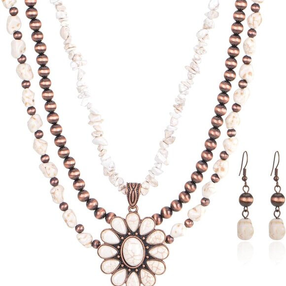 Rustic Couture's Western Jewelry Set for Women Cowgirl Vintage Western Necklace - Picture 1 of 6